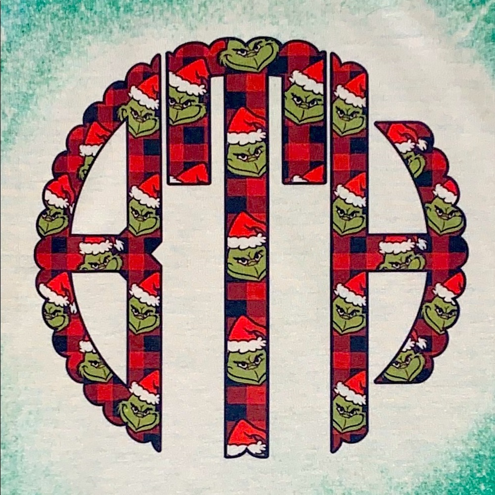 Grinch monogrammed tees!